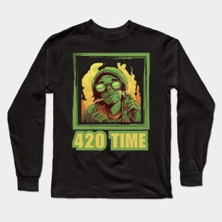 420  Time Stoned Geek Long Sleeve T-Shirt